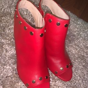 ❤️Vince Camuto Red Open Toe Booties ❤️
